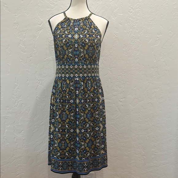 London Times Black Sequin Halter Midi Dress  JT - Picture 1 of 4